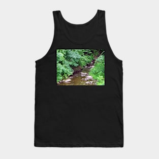 Country Stream Photograph Beautiful Nature Peaceful Babbling Creek Nature Art Tank Top